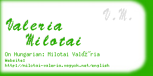 valeria milotai business card